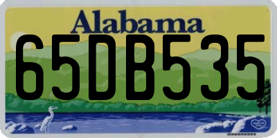 AL license plate 65DB535