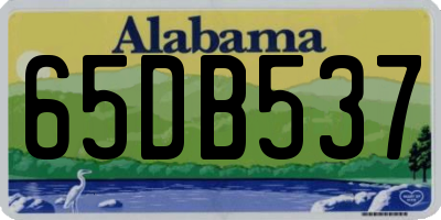 AL license plate 65DB537
