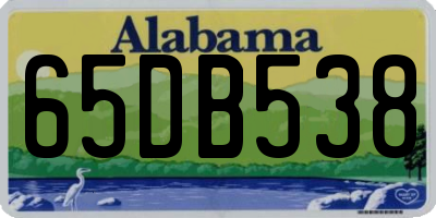 AL license plate 65DB538