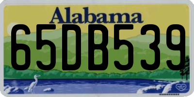 AL license plate 65DB539