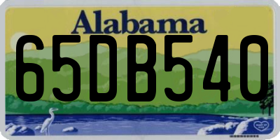 AL license plate 65DB540