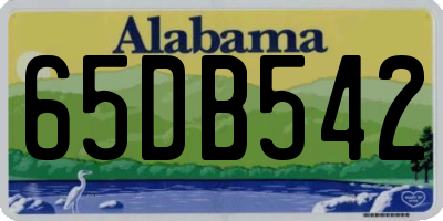 AL license plate 65DB542