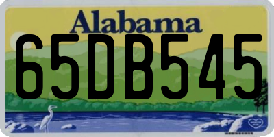 AL license plate 65DB545