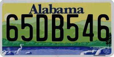 AL license plate 65DB546