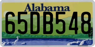 AL license plate 65DB548