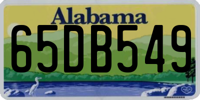 AL license plate 65DB549