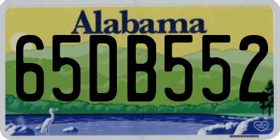 AL license plate 65DB552
