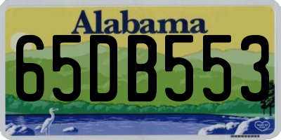 AL license plate 65DB553