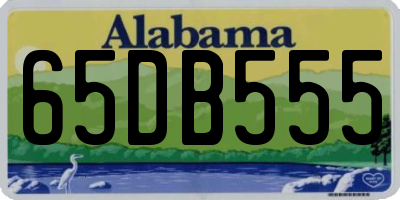 AL license plate 65DB555