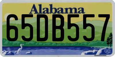 AL license plate 65DB557