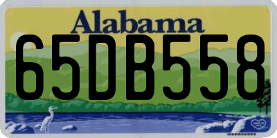 AL license plate 65DB558