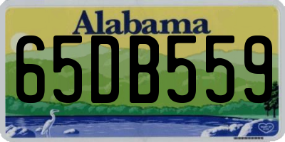 AL license plate 65DB559