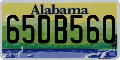 AL license plate 65DB560