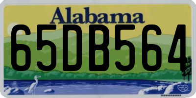 AL license plate 65DB564
