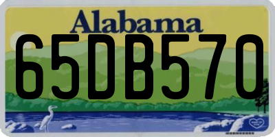 AL license plate 65DB570