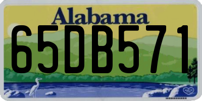 AL license plate 65DB571