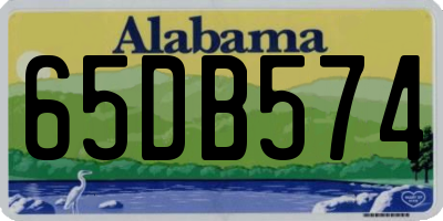 AL license plate 65DB574