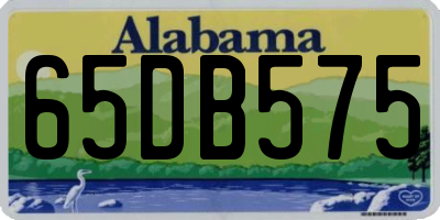 AL license plate 65DB575