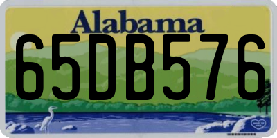 AL license plate 65DB576
