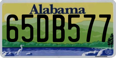 AL license plate 65DB577