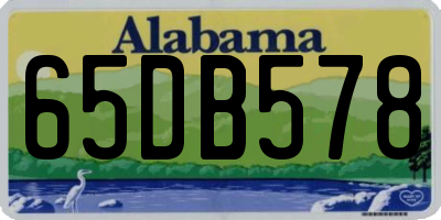 AL license plate 65DB578