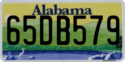 AL license plate 65DB579
