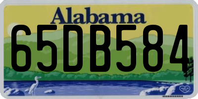 AL license plate 65DB584