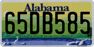 AL license plate 65DB585