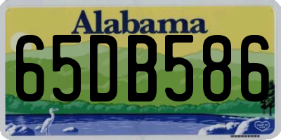 AL license plate 65DB586