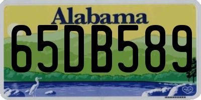 AL license plate 65DB589