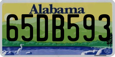 AL license plate 65DB593