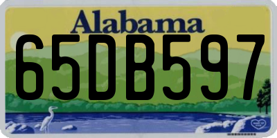 AL license plate 65DB597