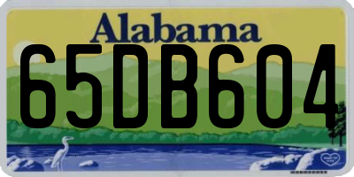 AL license plate 65DB604