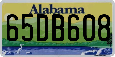 AL license plate 65DB608