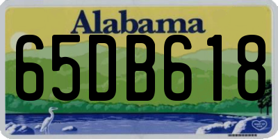 AL license plate 65DB618