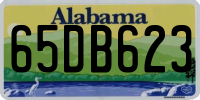 AL license plate 65DB623