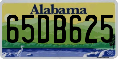 AL license plate 65DB625