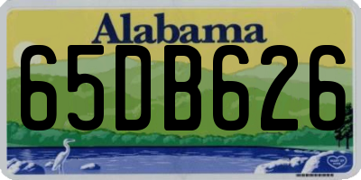 AL license plate 65DB626