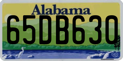 AL license plate 65DB630