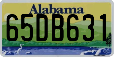 AL license plate 65DB631