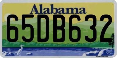 AL license plate 65DB632
