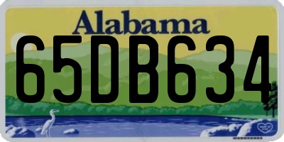 AL license plate 65DB634