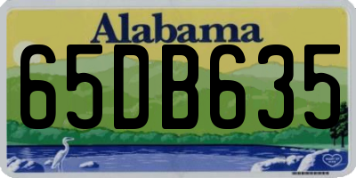 AL license plate 65DB635