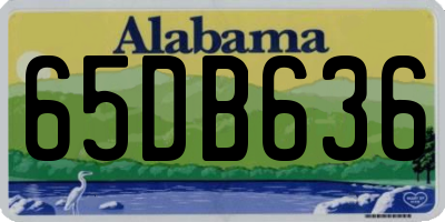 AL license plate 65DB636