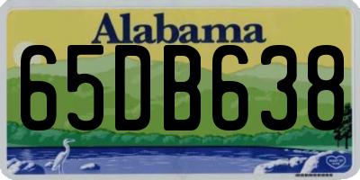 AL license plate 65DB638