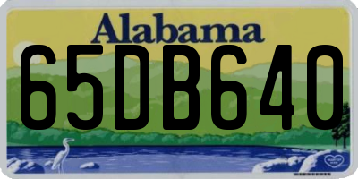 AL license plate 65DB640