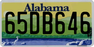 AL license plate 65DB646