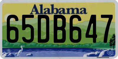 AL license plate 65DB647