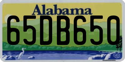 AL license plate 65DB650