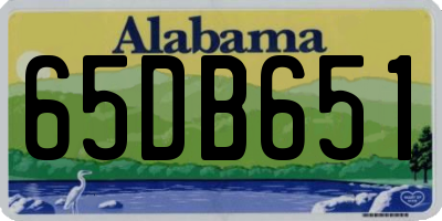 AL license plate 65DB651